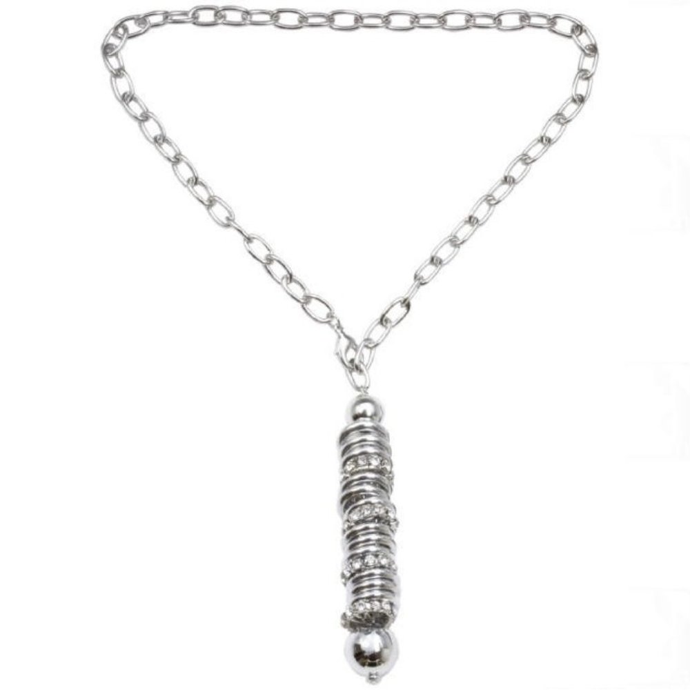 Playboy Y Necklace Bunny Crystal Infinity Rings Y-Drop NWT HTF RARE y2k Licensed - Picture 4 of 9